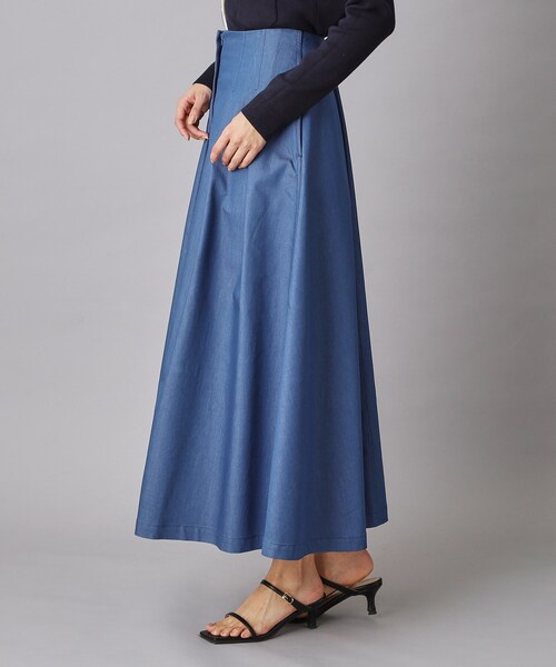 DRESSTERIOR（ドレステリア）の「クールタッチタックデニムスカート（デニムスカート・レディース・ブルー系その他/ネイビー・34/36/38/40）」の18枚目の写真