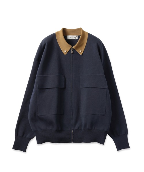 CULLNI（クルニ）の「Big Pocket Zip Up Knit Jacket（ブルゾン・メンズ・グレー/ブラック/グレイッシュベージュ/ネイビー・0/1/2）」の4枚目の写真