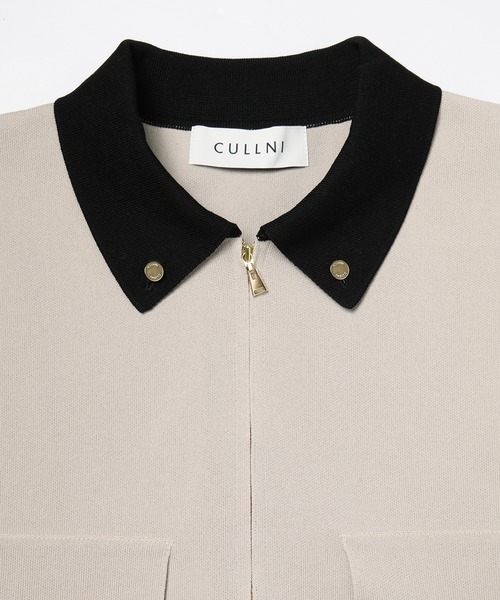 CULLNI（クルニ）の「Big Pocket Zip Up Knit Jacket（ブルゾン・メンズ・グレー/ブラック/グレイッシュベージュ/ネイビー・0/1/2）」の6枚目の写真