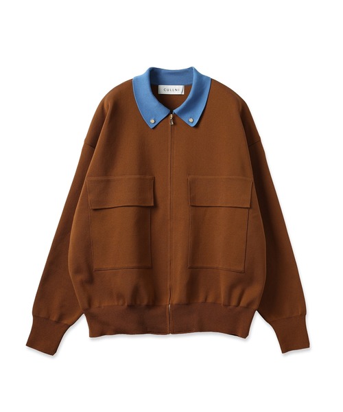 CULLNI（クルニ）の「Big Pocket Zip Up Knit Jacket（ブルゾン・メンズ・グレー/ブラック/グレイッシュベージュ/ネイビー・0/1/2）」の11枚目の写真
