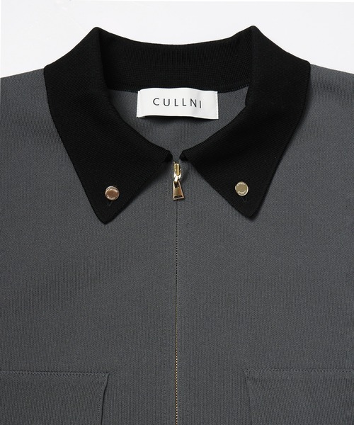 CULLNI（クルニ）の「Big Pocket Zip Up Knit Jacket（ブルゾン・メンズ・グレー/ブラック/グレイッシュベージュ/ネイビー・0/1/2）」の19枚目の写真