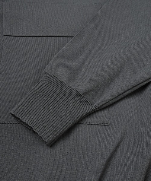 CULLNI（クルニ）の「Big Pocket Zip Up Knit Jacket（ブルゾン・メンズ・グレー/ブラック/グレイッシュベージュ/ネイビー・0/1/2）」の22枚目の写真