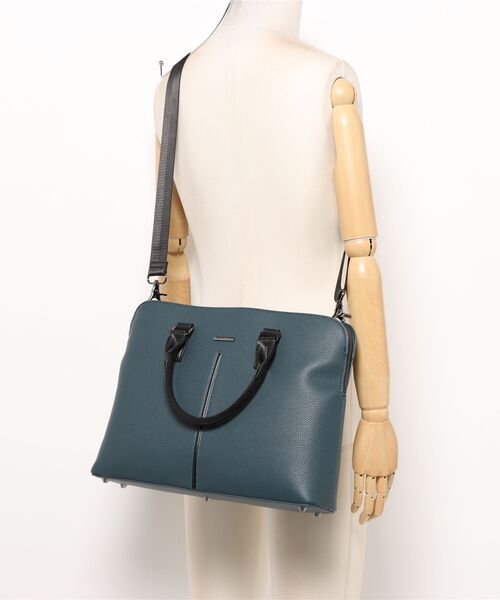 TAKA-Q(タカキュー)の「【2WAY A4対応 鞄】タカキュー シュリンク型押し ブリーフバッグ(ビジネスバッグ・メンズ・ブラック/ブルー系その他・FREE)」の7枚目の写真