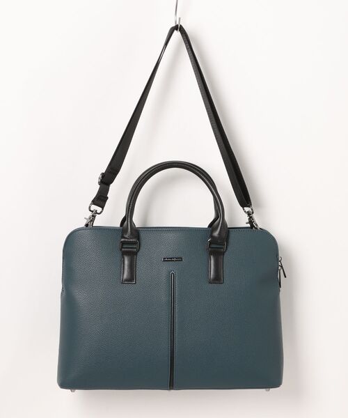 TAKA-Q(タカキュー)の「【2WAY A4対応 鞄】タカキュー シュリンク型押し ブリーフバッグ(ビジネスバッグ・メンズ・ブラック/ブルー系その他・FREE)」の3枚目の写真