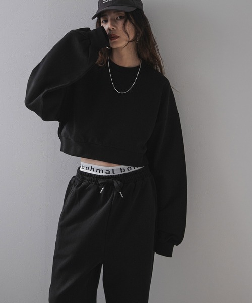 bohmal（ボマール）の「【ユニセックスアイテム】ロングワイドスウェットパンツ（その他パンツ・レディース・グレー/ブラック・LARGE/MEDIUM）」の17枚目の写真