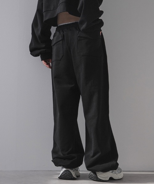 bohmal（ボマール）の「【ユニセックスアイテム】ロングワイドスウェットパンツ（その他パンツ・レディース・グレー/ブラック・LARGE/MEDIUM）」の22枚目の写真
