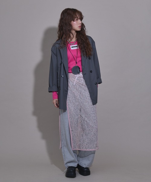 bohmal（ボマール）の「【ユニセックスアイテム】ロングワイドスウェットパンツ（その他パンツ・レディース・グレー/ブラック・LARGE/MEDIUM）」の7枚目の写真