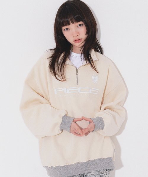 PIECEMAKER(ピースメーカー)の「PIECE TEAM HALF ZIP CREW (IVORY)(その他トップス・レディース・その他・FREE)」の1枚目の写真
