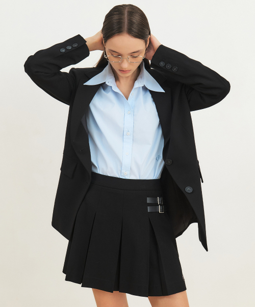 CITYBREEZE（シティブリーズ）の「ウールプリーツミニスカート_BLACK（スカート・レディース・ブラック・S/M）」の4枚目の写真