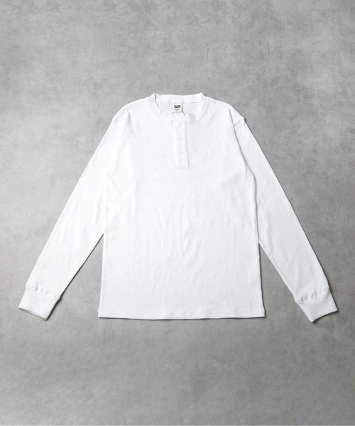 ARCHIVER(アーカイバ)の「【69】スパンテレコ ヘンリーネックロングスリーブTシャツ(Tシャツ/カットソー・メンズ・チャコールグレー/ブラック/ホワイト・LARGE/MEDIUM)」の1枚目の写真