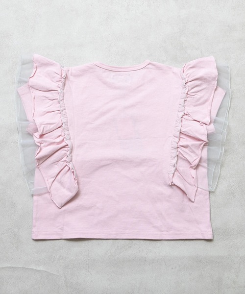 MARKEY'S（マーキーズ）の「チュールフリルカレッジTシャツ（Tシャツ/カットソー・キッズ・モスグリーン/チャコール/ライトピンク/ホワイト系その他・100/150/120/110/90/140/130）」の21枚目の写真