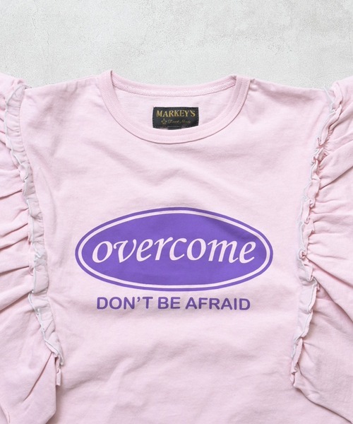 MARKEY'S（マーキーズ）の「チュールフリルカレッジTシャツ（Tシャツ/カットソー・キッズ・モスグリーン/チャコール/ライトピンク/ホワイト系その他・100/150/120/110/90/140/130）」の16枚目の写真