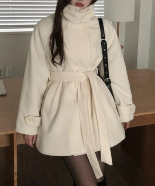 semplice(センプリチェ)の「ショートコート(その他アウター・レディース・ライトブルー/アイボリー・F)」の12枚目の写真