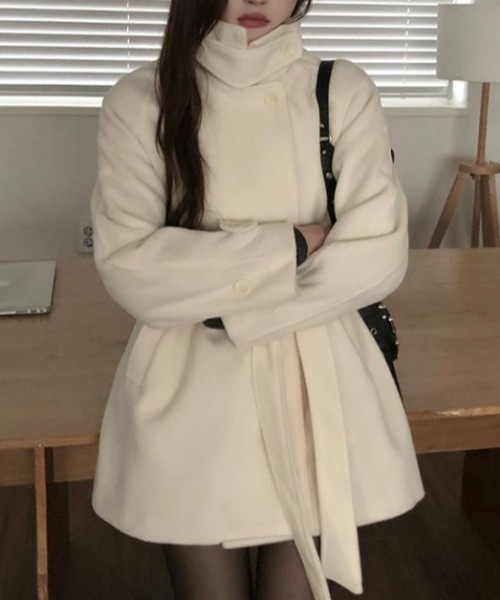 semplice(センプリチェ)の「ショートコート(その他アウター・レディース・ライトブルー/アイボリー・F)」の13枚目の写真
