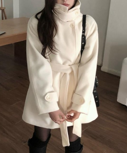 semplice(センプリチェ)の「ショートコート(その他アウター・レディース・ライトブルー/アイボリー・F)」の14枚目の写真