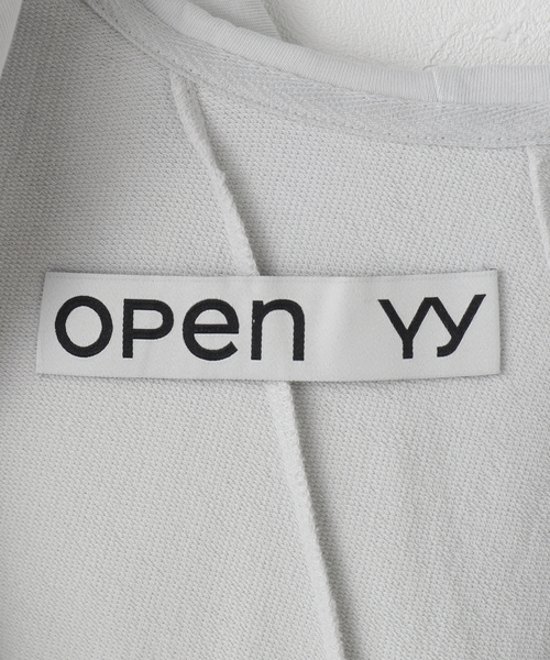 OPEN Yy(オープンワイワイ)の「【Geek Office / ギークオフィス】OPEN YY SLANT ZIP HOODIE(パーカー・レディース・ブラック/チャコールグレー・SMALL)」の14枚目の写真
