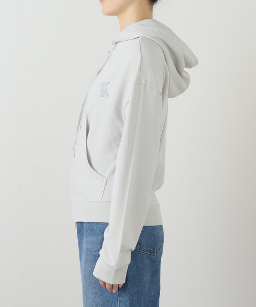 OPEN Yy(オープンワイワイ)の「【Geek Office / ギークオフィス】OPEN YY SLANT ZIP HOODIE(パーカー・レディース・ブラック/チャコールグレー・SMALL)」の19枚目の写真