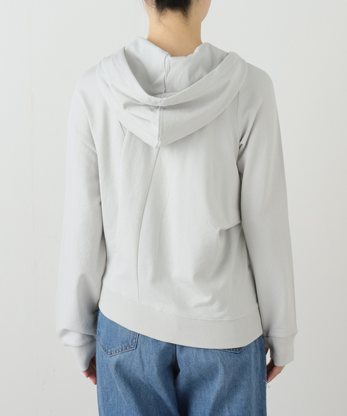 OPEN Yy(オープンワイワイ)の「【Geek Office / ギークオフィス】OPEN YY SLANT ZIP HOODIE(パーカー・レディース・ブラック/チャコールグレー・SMALL)」の20枚目の写真