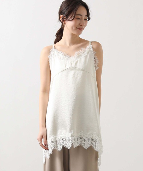 Gready Brilliant（グレディブリリアン）の「レースキャミ（キャミソール・レディース・アイボリー/ネイビー・38）」の10枚目の写真