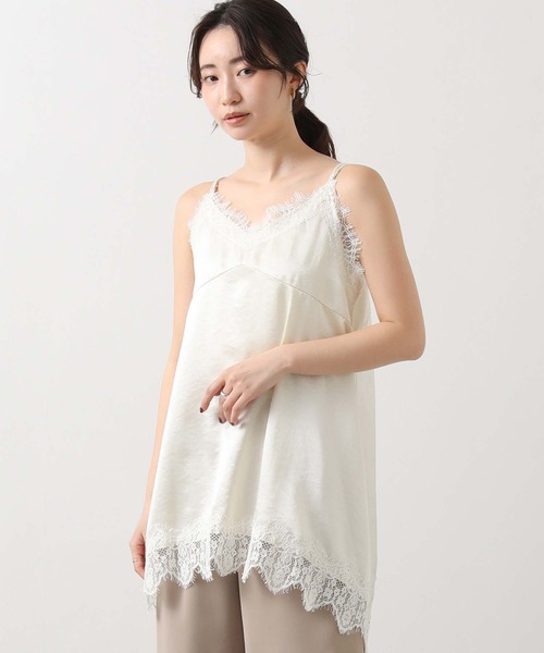 Gready Brilliant（グレディブリリアン）の「レースキャミ（キャミソール・レディース・アイボリー/ネイビー・38）」の7枚目の写真