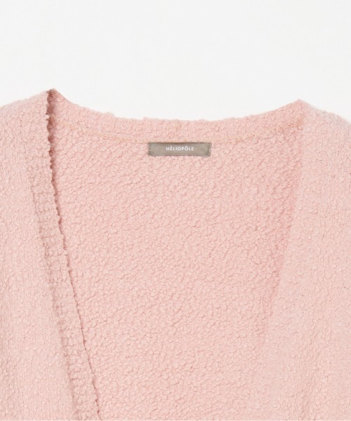HELIOPOLE（エリオポール）の「BUBBLE COTTON KNIT OPEN CARDIGAN（ニット/セーター・レディース・アイボリー/ピンク系その他/サックスブルー・38）」の5枚目の写真