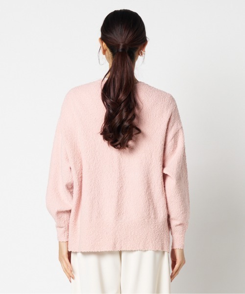 HELIOPOLE(エリオポール)の「BUBBLE COTTON KNIT OPEN CARDIGAN(ニット/セーター・レディース・アイボリー/ピンク系その他/サックスブルー・38)」の13枚目の写真