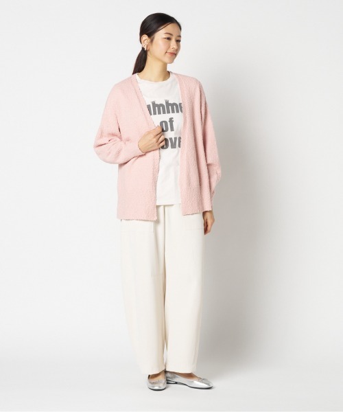 HELIOPOLE(エリオポール)の「BUBBLE COTTON KNIT OPEN CARDIGAN(ニット/セーター・レディース・アイボリー/ピンク系その他/サックスブルー・38)」の17枚目の写真