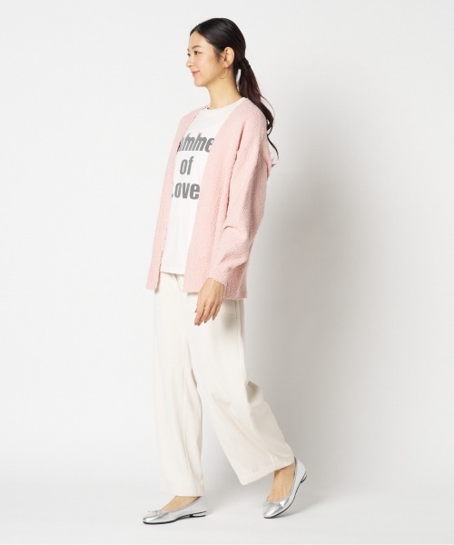 HELIOPOLE(エリオポール)の「BUBBLE COTTON KNIT OPEN CARDIGAN(ニット/セーター・レディース・アイボリー/ピンク系その他/サックスブルー・38)」の18枚目の写真
