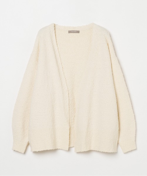 HELIOPOLE(エリオポール)の「BUBBLE COTTON KNIT OPEN CARDIGAN(ニット/セーター・レディース・アイボリー/ピンク系その他/サックスブルー・38)」の9枚目の写真
