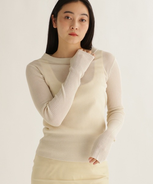 studio CLIP(スタディオクリップ)の「【daily CLIP】シャリシアーニットプルオーバー(ニット/セーター・レディース・グレー/ピンク/アイボリー・FREE)」の3枚目の写真