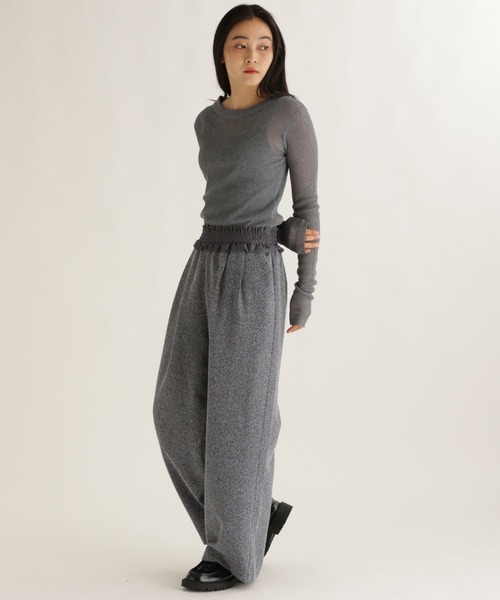 studio CLIP(スタディオクリップ)の「【daily CLIP】シャリシアーニットプルオーバー(ニット/セーター・レディース・グレー/ピンク/アイボリー・FREE)」の11枚目の写真