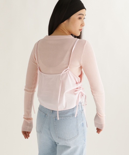 studio CLIP(スタディオクリップ)の「【daily CLIP】シャリシアーニットプルオーバー(ニット/セーター・レディース・グレー/ピンク/アイボリー・FREE)」の14枚目の写真