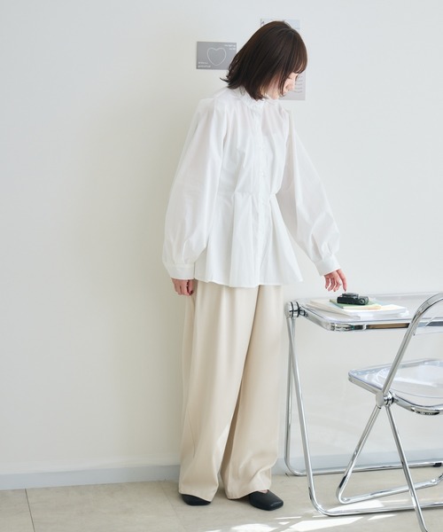 RU.TI.LE(ルチル)の「【RU.TI.LE】ラップワイドパンツ(スラックス・レディース・カーキ/アイボリー/ブラック・LARGE/MEDIUM)」の12枚目の写真