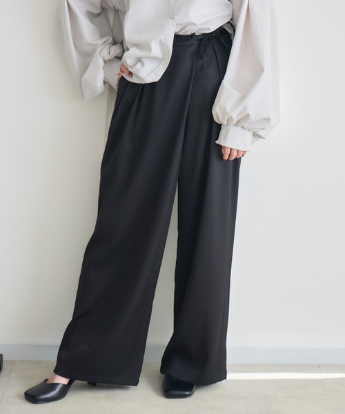 セール】【RU.TI.LE】ラップワイドパンツ（スラックス）｜RU.TI.LE