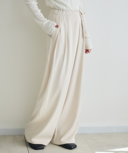 RU.TI.LE(ルチル)の「【RU.TI.LE】ラップワイドパンツ(スラックス・レディース・カーキ/アイボリー/ブラック・LARGE/MEDIUM)」の14枚目の写真