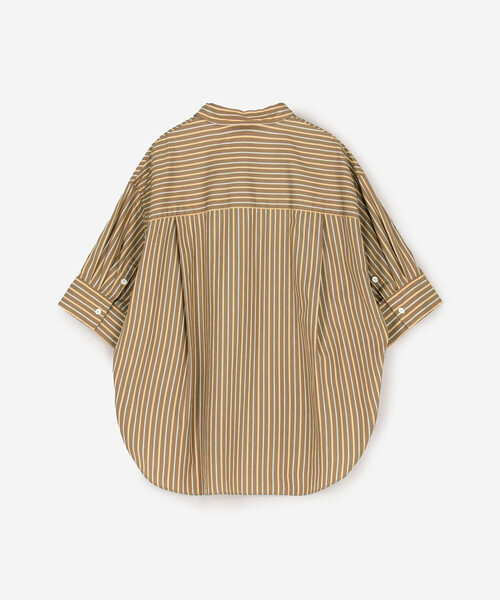 GYMPHLEX（ジムフレックス）の「Gymphlex | コットンタイプライター ストライプボタンダウンシャツ WOMEN（シャツ/ブラウス・レディース・ブラウン系その他・14）」の12枚目の写真