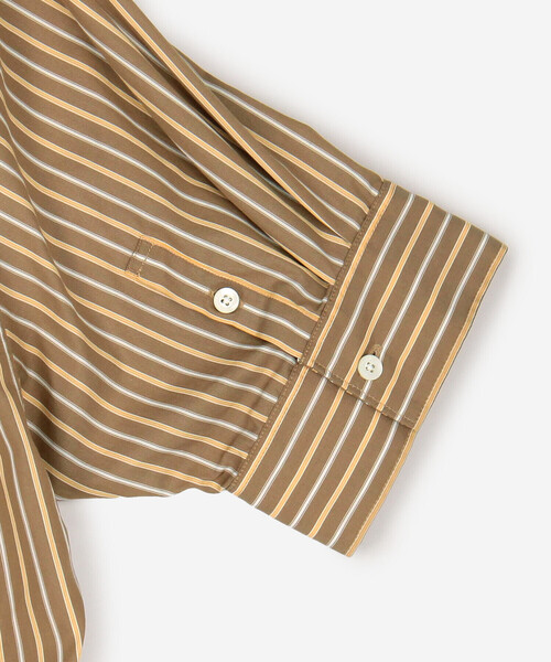 GYMPHLEX（ジムフレックス）の「Gymphlex | コットンタイプライター ストライプボタンダウンシャツ WOMEN（シャツ/ブラウス・レディース・ブラウン系その他・14）」の15枚目の写真