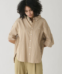 GYMPHLEX | Gymphlex | コットンタイプライター ストライプボタンダウンシャツ WOMEN(シャツ/ブラウス)