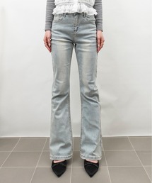 unnu（ユヌ）の「フレアデニムパンツ（デニムパンツ）」