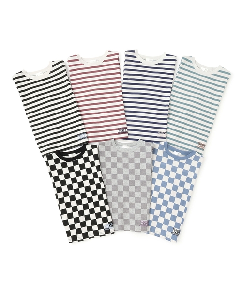 b・ROOM（ビールーム）の「【防汚・速乾・型崩れしない】【ムテキT】変形切り替えアソートプリント総柄Ｔシャツ（Tシャツ/カットソー・キッズ・ネイビー/ブラック/ターコイズブルー/トップグレー/レンガ/グリーン系その他/マルチ・120cm/110cm/130cm/140cm/150cm/100cm）」の21枚目の写真