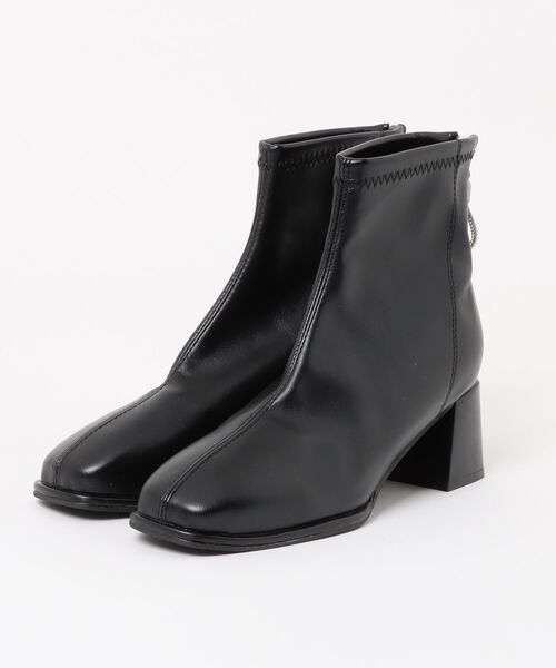 STYLEBLOCK（スタイルブロック）の「裏起毛チャンキーヒールブーツ（ブーツ・レディース・ブラック/オフホワイト/カーキ・40/39/38/37/36/35）」の9枚目の写真
