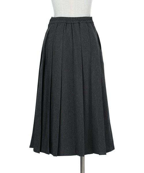 an another angelus（アンアナザーアンジェラス）の「ビット使いデニムライクプリーツスカート/fint フィント（デニムスカート・レディース・ブラック/インディゴブルー・FREE）」の16枚目の写真