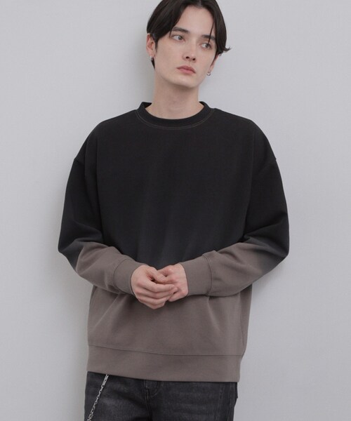 tk.TAKEO KIKUCHI（ティーケータケオキクチ）の「グラデーションスウェット（スウェット・メンズ・ライトブルー/ライトグレー/チャコールグレー・02/03）」の12枚目の写真