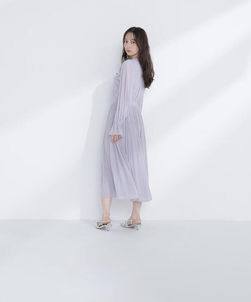 NATURAL BEAUTY BASIC(ナチュラルビューティーベーシック)の「◇ラッフルデザインワンピース(ワンピース・レディース・ラベンダー/ライトグリーン/チャコールグレー・P/S/MEDIUM)」の5枚目の写真