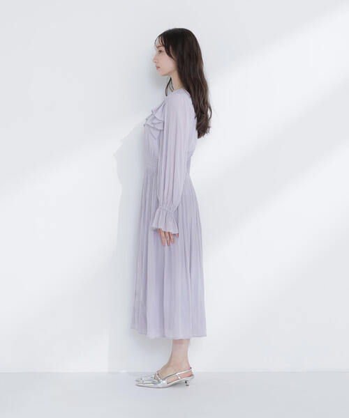 NATURAL BEAUTY BASIC(ナチュラルビューティーベーシック)の「◇ラッフルデザインワンピース(ワンピース・レディース・ラベンダー/ライトグリーン/チャコールグレー・P/S/MEDIUM)」の6枚目の写真