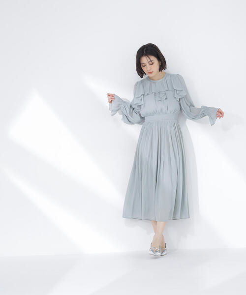 NATURAL BEAUTY BASIC(ナチュラルビューティーベーシック)の「◇ラッフルデザインワンピース(ワンピース・レディース・ラベンダー/ライトグリーン/チャコールグレー・P/S/MEDIUM)」の14枚目の写真