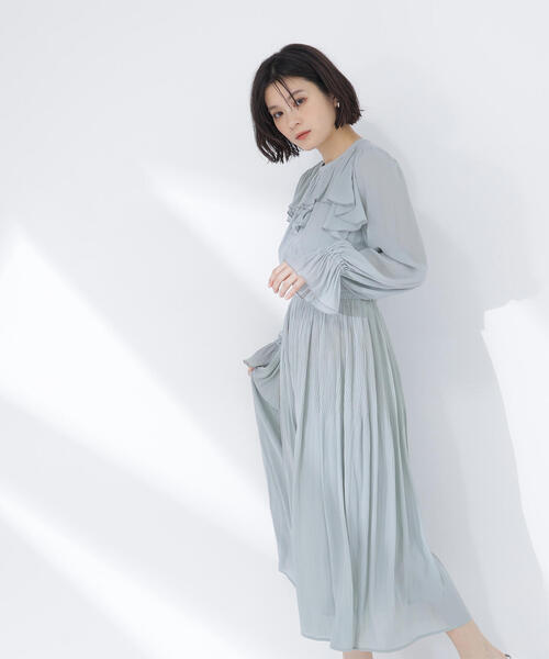 NATURAL BEAUTY BASIC(ナチュラルビューティーベーシック)の「◇ラッフルデザインワンピース(ワンピース・レディース・ラベンダー/ライトグリーン/チャコールグレー・P/S/MEDIUM)」の15枚目の写真