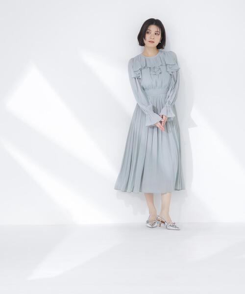 NATURAL BEAUTY BASIC(ナチュラルビューティーベーシック)の「◇ラッフルデザインワンピース(ワンピース・レディース・ラベンダー/ライトグリーン/チャコールグレー・P/S/MEDIUM)」の16枚目の写真