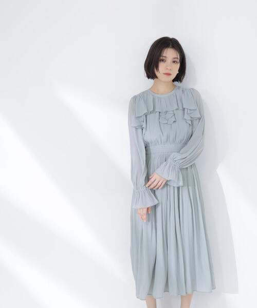 NATURAL BEAUTY BASIC(ナチュラルビューティーベーシック)の「◇ラッフルデザインワンピース(ワンピース・レディース・ラベンダー/ライトグリーン/チャコールグレー・P/S/MEDIUM)」の19枚目の写真
