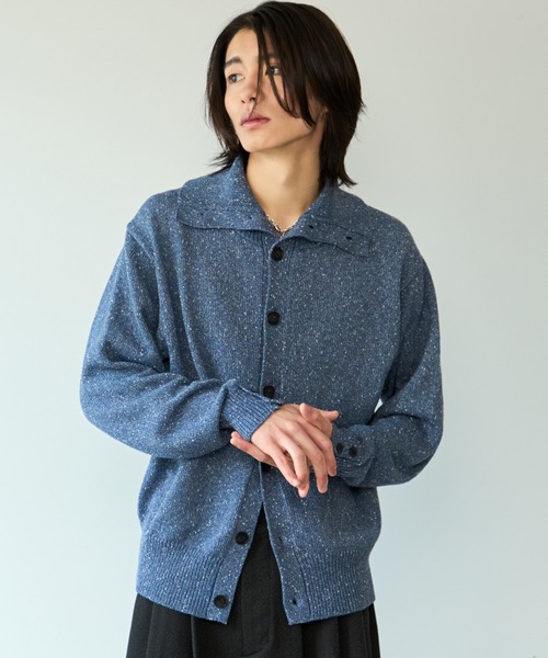 SINSS（シンス）の「Nep knit cardigan / ネップニットカーディガン（ニット/セーター・メンズ・ブラック/ブルー・X-SMALL/SMALL/MEDIUM/LARGE）」の6枚目の写真